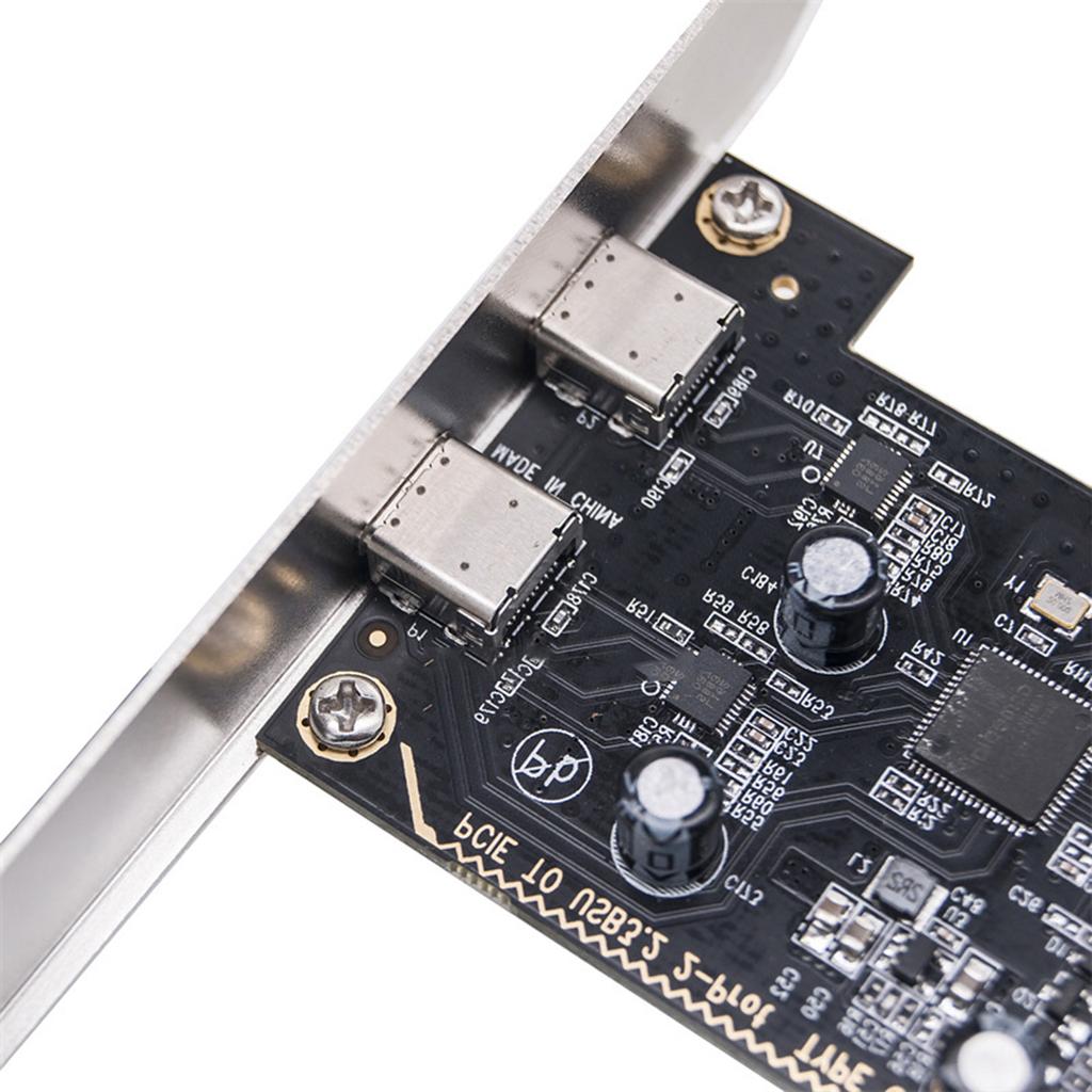 Dual USB PCIE Adapter Card PCIe To 2Port USB3.2 Gen 1 Expansion Adapter 5Gbps High Speed for Desktop PC