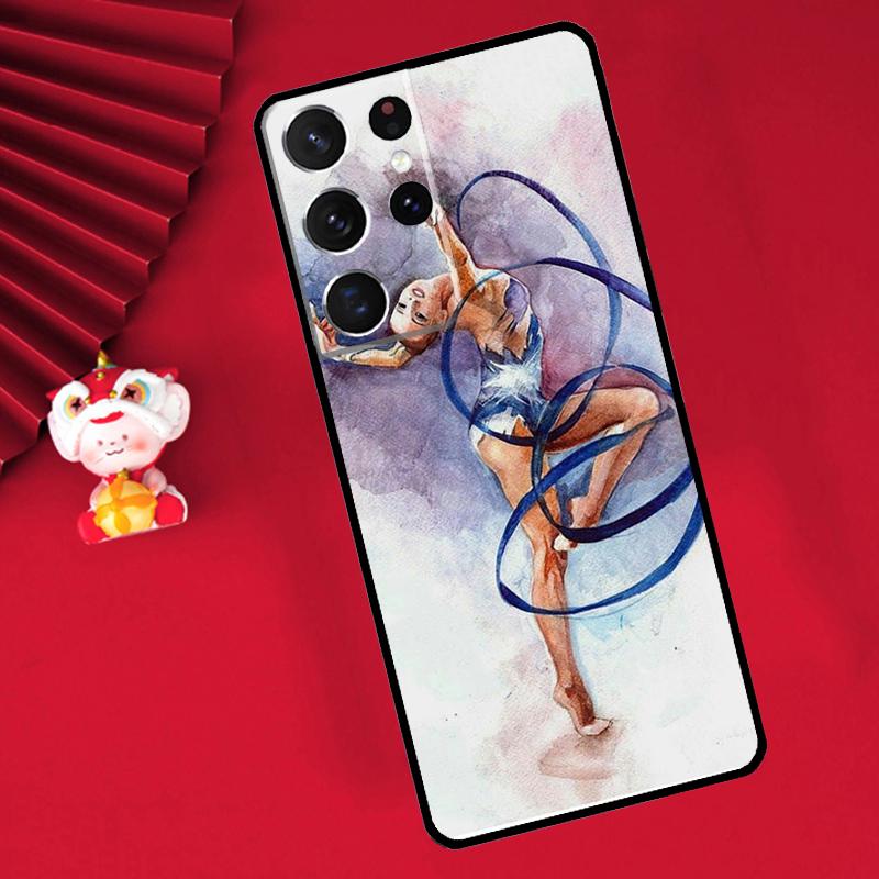 Gymnastics Oil Painting Case For Samsung Galaxy S25 S26 Ultra S21 S22 S20 S23 S24 Ultra Plus S10 S25 FE Cover Funda