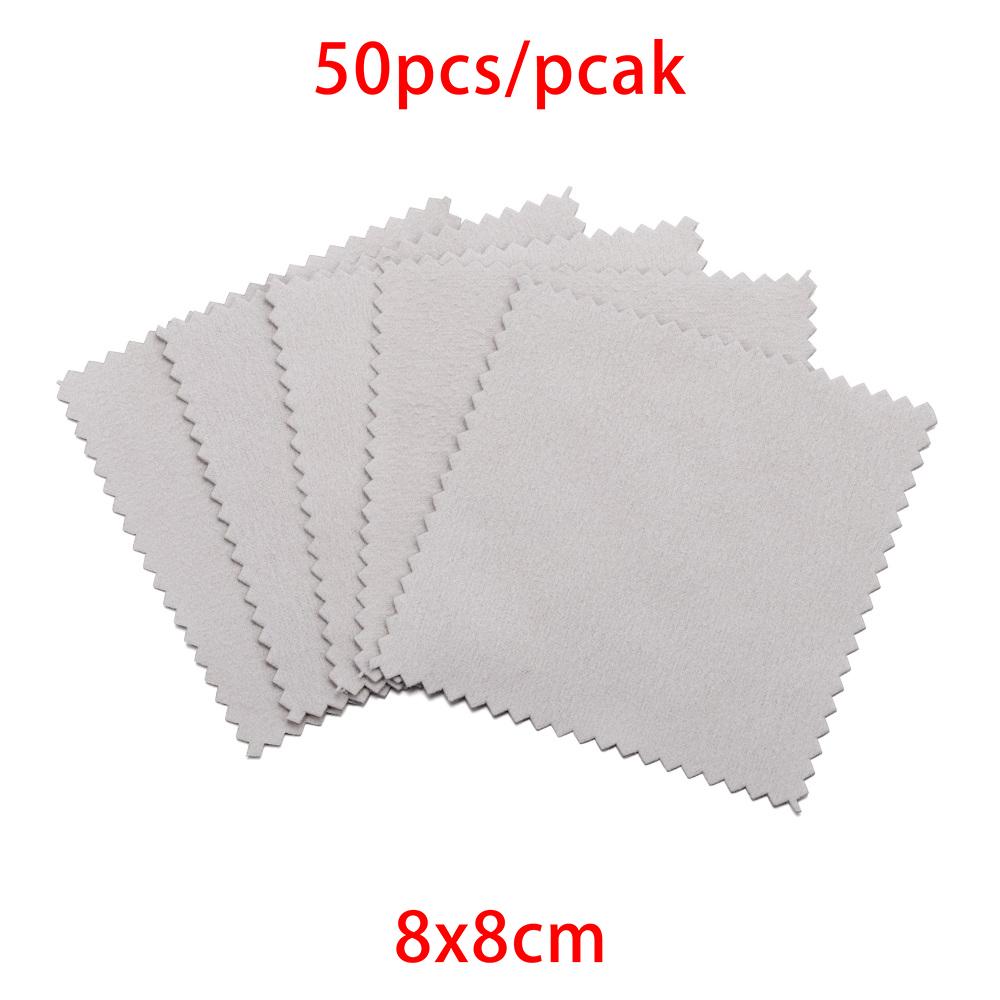 10-50pcs Polish Polishing Cloth Silver Color Cleaning  Polishing Cloth Soft Clean Wipe Wiping Cloth For Silver Gold Jewelry Tool