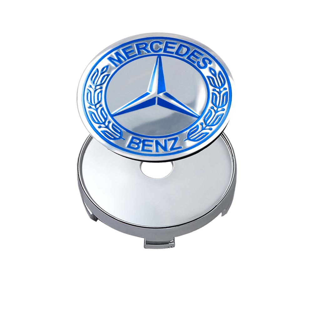 60/63/68mm Aluminum ABS Car Wheel Center HubCaps Tire Cover Stickers Benz Badge Decor For Mercedes Benz W204 W202 W212 W220 W205