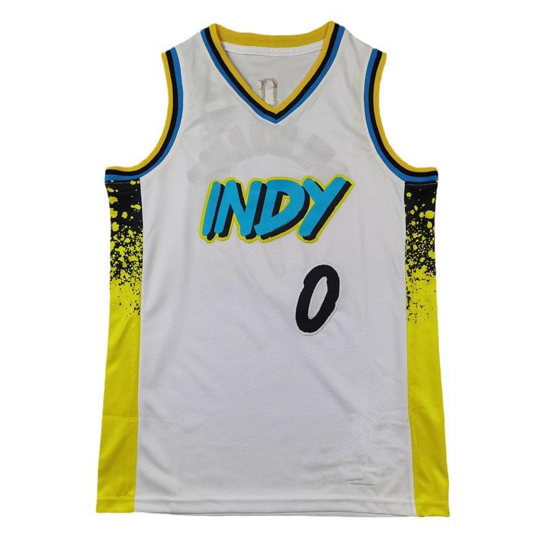 Kinder 2024-2025 Pacers #0 City Edition Haliburton Basketballtrikot - Weiß