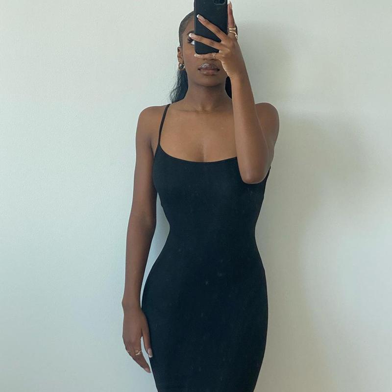Vestido longo elegante justo feminino, sem mangas, costas nuas, roupa sexy para festa, clube, vestido de verão, preto, vestidos de aniversário, roupas