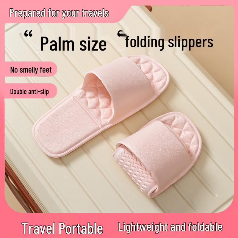 

Women s Summer Indoor Non-Slip Folding Slippers, Portable EVA Travel Footwear M (Fits 39-41) розовый