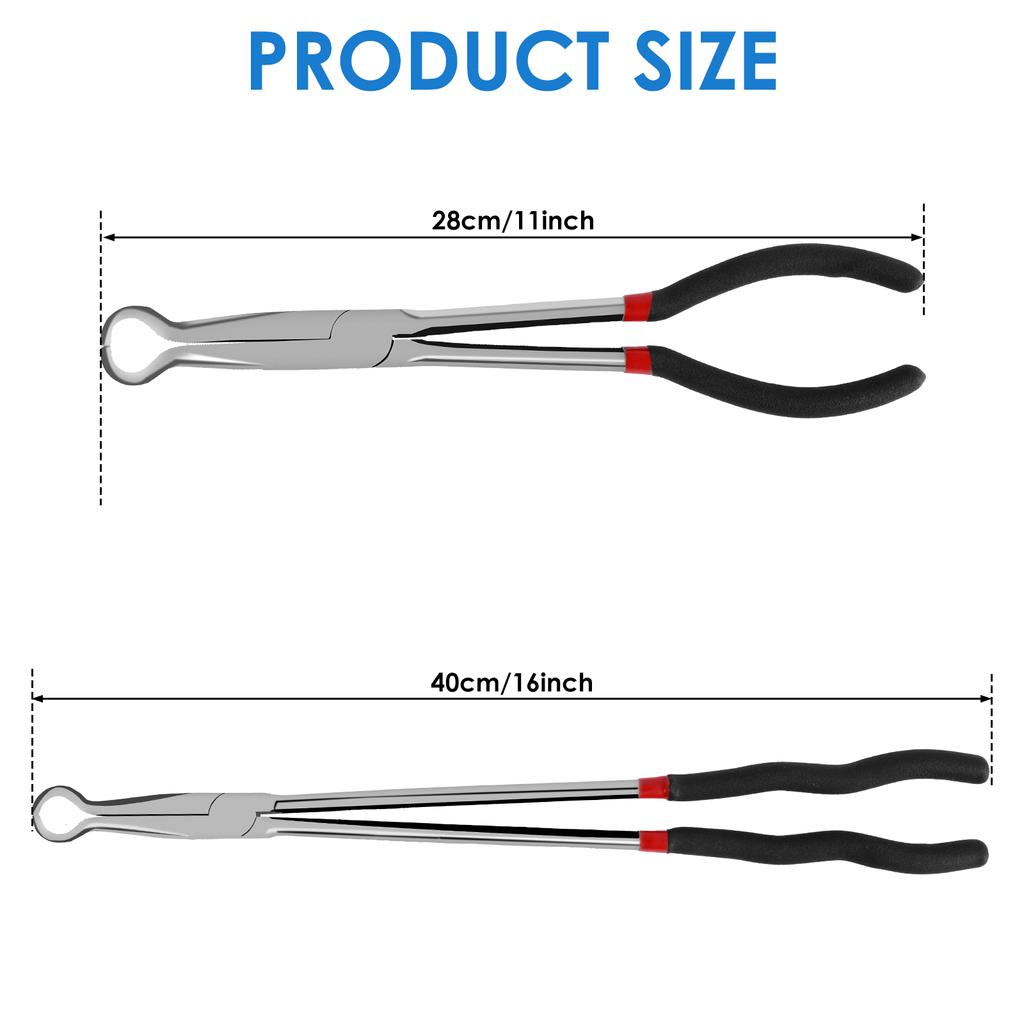 2Pcs Hose Clamp Pliers O-shaped Electrical Disconnect Pliers Steel Professional Spark Plug Removal Pliers for Cooling Hose Clips
