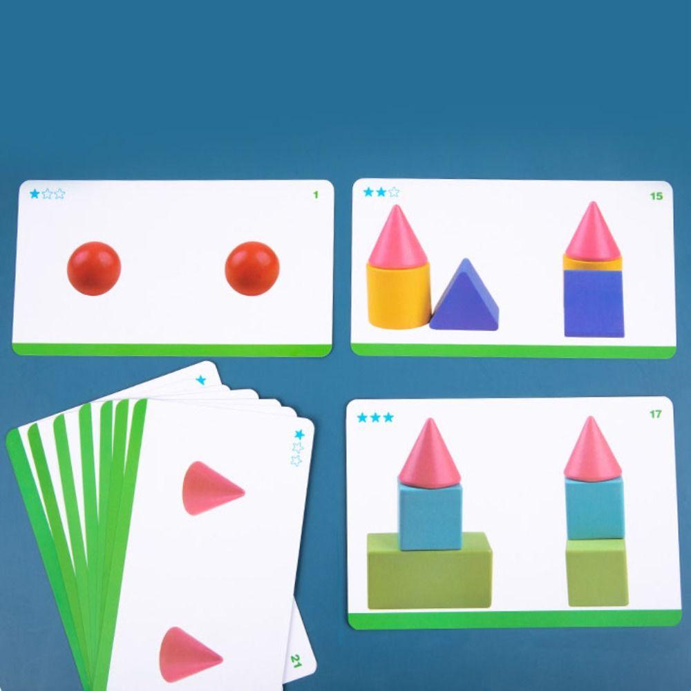 Shape Matching Mirror Imaging Logic Thinking Puzzle Geometric Shadow Thinking Toys  Teaching Aids