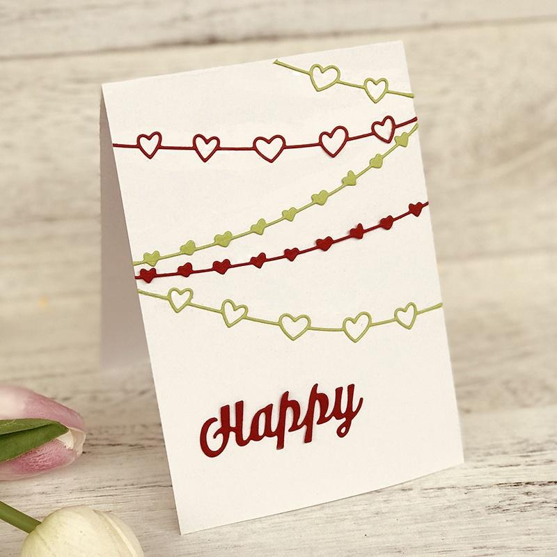 Herz Girlande Schnitte Schneiden Stirbt Scrapbooking Metall Schneiden Pressen Stirbt Für DIY Dekorationen