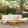 VidaXL Canapé de jardin sans accoudoirs avec coussins en bois d'acacia et rotin 4008177