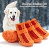4Pcs Pet Shoes Zipper Closure Anti-skid Breathable Pet Dogs Mesh Sneakers for Casual