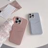Luxury Solid Color Wallet Card Slot Hard PC Shockproof Phone Case For iPhone 16 Pro Max 14 11 12 13 15 Pro Max Bumper Back Cover
