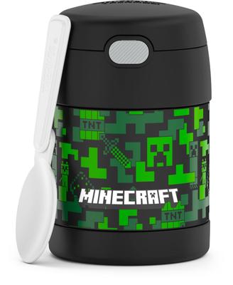 THERMOS FUNTAINER 10oz Stainless Steel Vacuum Insulated Soup Jar with Spoon Minecraft Children's