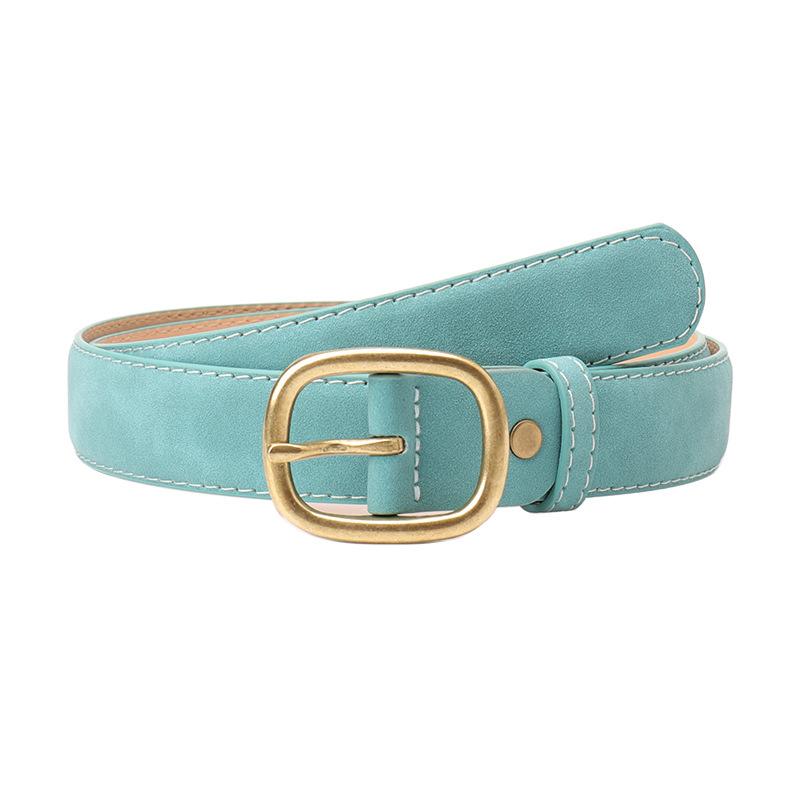 New Fashion Retro Women's Belt, Korean-style Trendy Antique Copper Pin Buckle Belt, Versatile Women's Jeans Belt