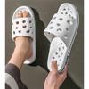 Sommer Große Größe Rutschfest Wasserleckage Schnelltrocknend Hohl Innen Paar Dicke Sohle Sandalen Hausschuhe
