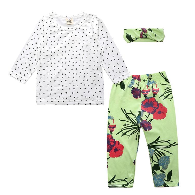 Spring & Summer INS Style Baby & Kids Short Sleeve Printed T-Shirt and Pants Set