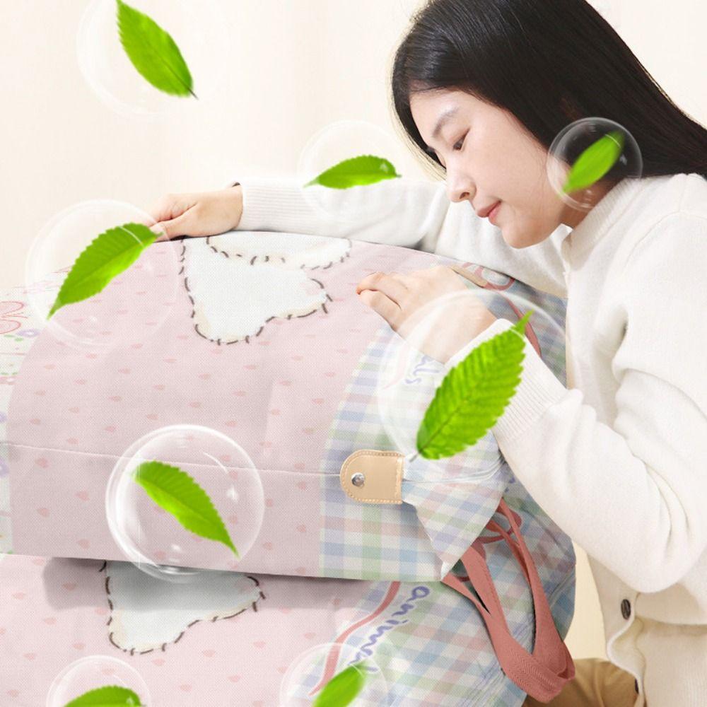 Non-woven Fabric Clothes Quilt Storage Bag Cartoon Moving Packing Bag Luggage Storage Bag  Blanket