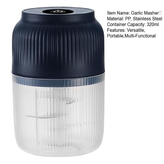 Electric Garlic Chopper Mini Rechargeable Cordless Veggie Chopper with 6 Blades Portable Electric Garlic Mincer for Kitchen Gadget