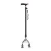 Electroplated Foldable Quad Cane: Lightweight & Non-Slip Walking Stick for Seniors