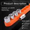 1/3Set Hexagonal Sleeve Drive Socket Standard Metric Socket Kit with Storage Base Conversion Head 5/6/7/8/9/10/11/12/13mm