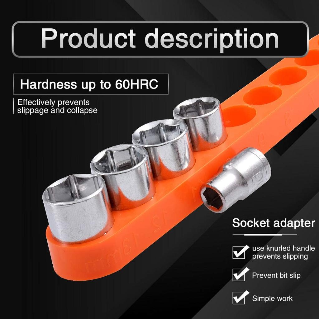 1/3Set Hexagonal Sleeve Drive Socket Standard Metric Socket Kit with Storage Base Conversion Head 5/6/7/8/9/10/11/12/13mm
