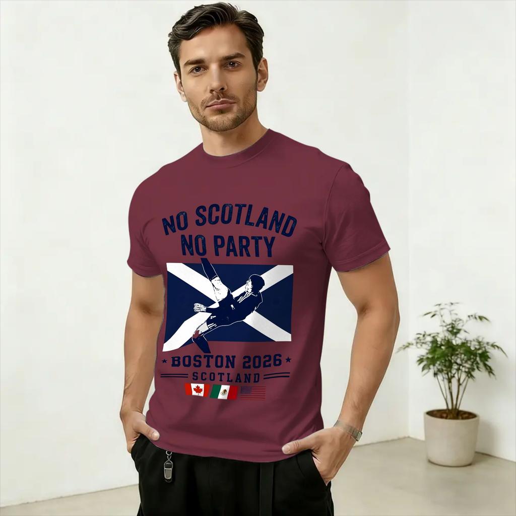 Harajuku TShirt Beach No Scotland No Party Hip Hop TShirts Cotton Tshirt for Unisex Y2K Classic Print Short Sleeve Tees