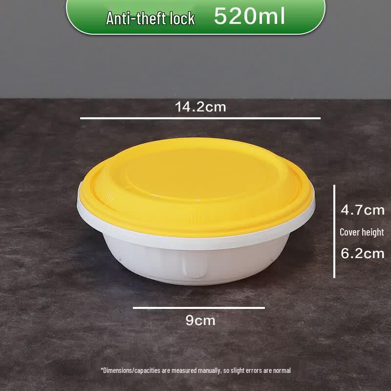 Disposable Round Takeaway Container with Anti-Theft Lock