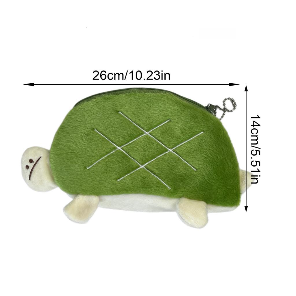 Cartoon Tortoise Pencil Case Lovely Pen Holders Pen Bag Plush Pencil Bag Pen Case Pen Pouch Large Capacity Pencil Pouch