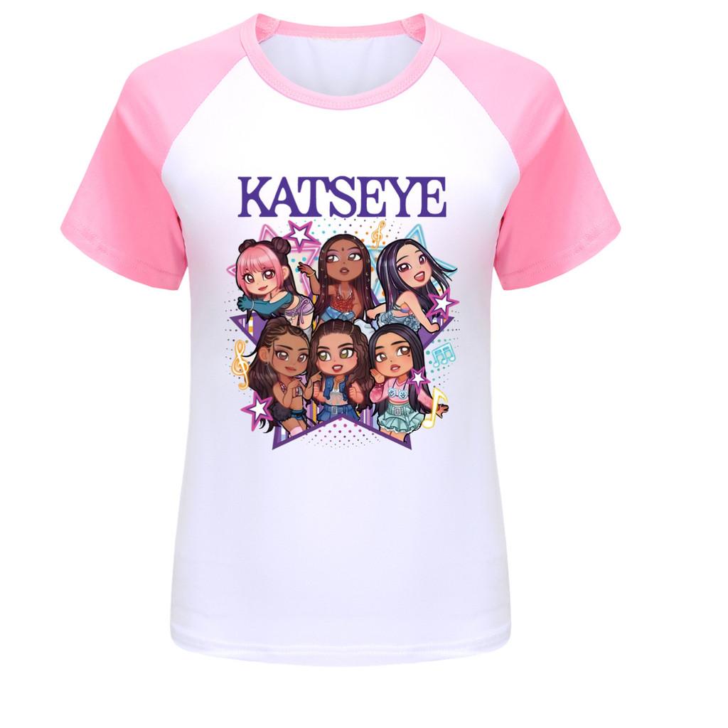 5301 Kids Girls KATSEYE Print T-Shirt Short Sleeves Top