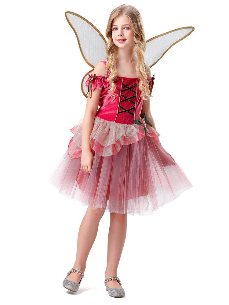 

Children s Day girls princess tutu dress shows costumes forest flower fairy elf 120