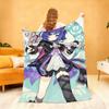 Kawaii P-Prune Genshin Impact Decke Weiche Überwurfdecke für Zuhause Schlafzimmer Bett Sofa Picknick Reise Büro Ruhe Abdeckung Decke Geschenk