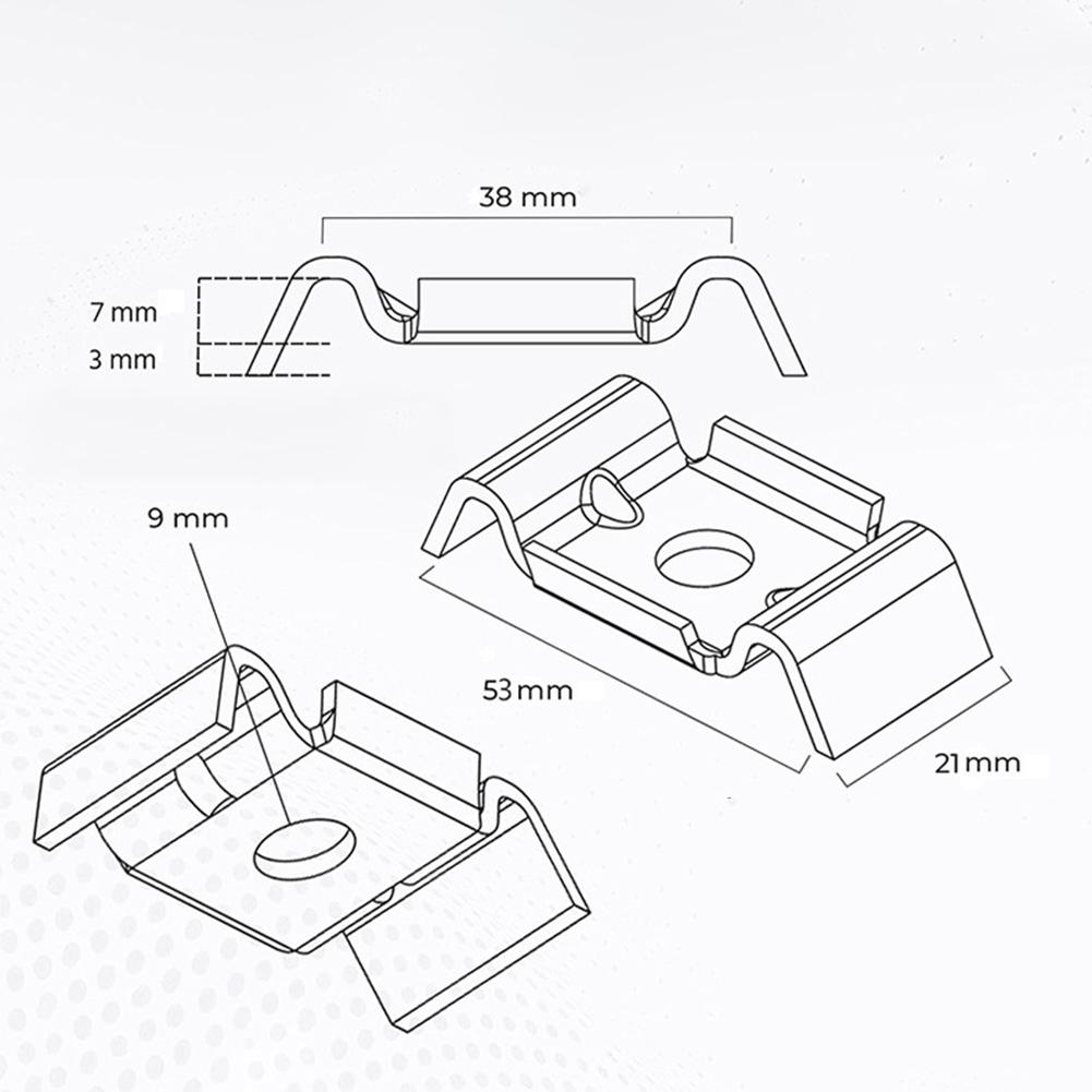 Metal Plate Clamp Butterfly Shaped Clamp Security Installation 304 Stainless Steel Material Galvanized Steel Option