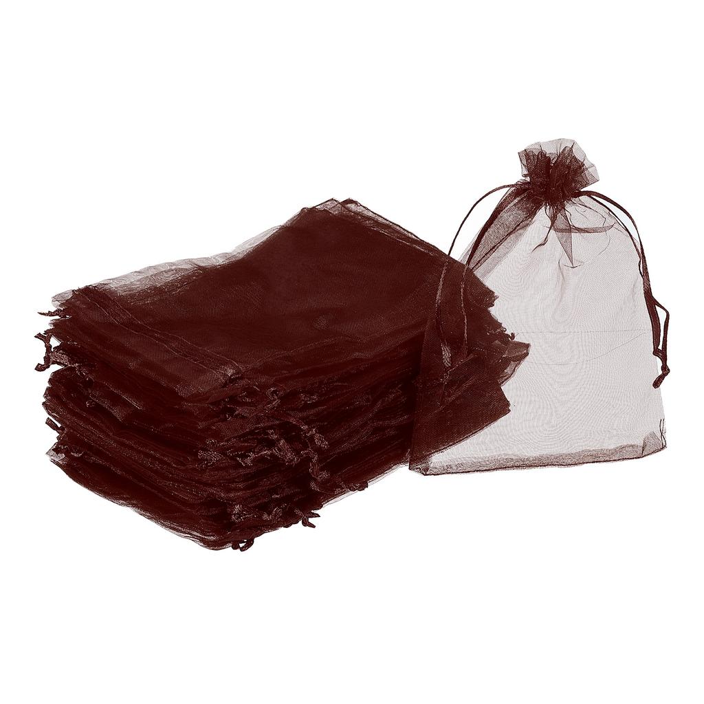 100/50pcs 11x16cm Organza Bags Jewelry Packaging Wedding Party Gift Bags Drawstring Candy Pouches Christmas Small Bag Storage