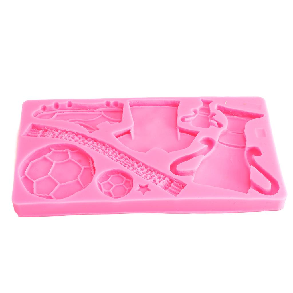 Fotbal Trophy Silikonový Fondant Formy Oblečení Boty Forma na dort Forma na čokoládu DIY Forma na pečení Růžová