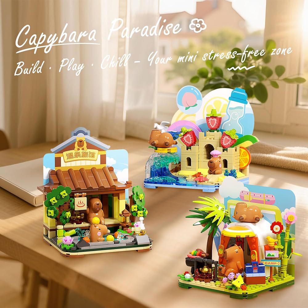 Top Toy Capybara Camp Building Block Set 253 Pieces Educational Toy for Kids Ages 8 and Up