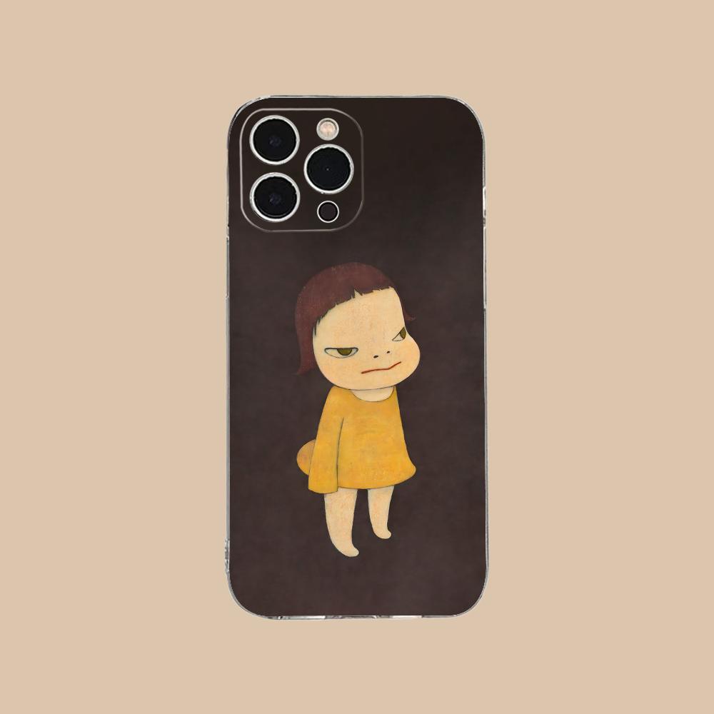 Anime Yoshitomo Nara Phone Case for iPhone 17 16 15 14 13 12 11 X XR XS Air Pro Max Plus Mini Clear Colorful Cover Luxury Pretty