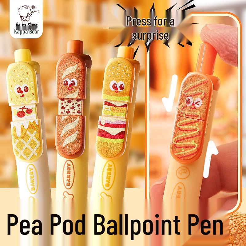 

Гелевая ручка Kaba Bear нажимного типа - Стильная черная 0,5 мм для девочек со скидкой для новичков 0.5mm