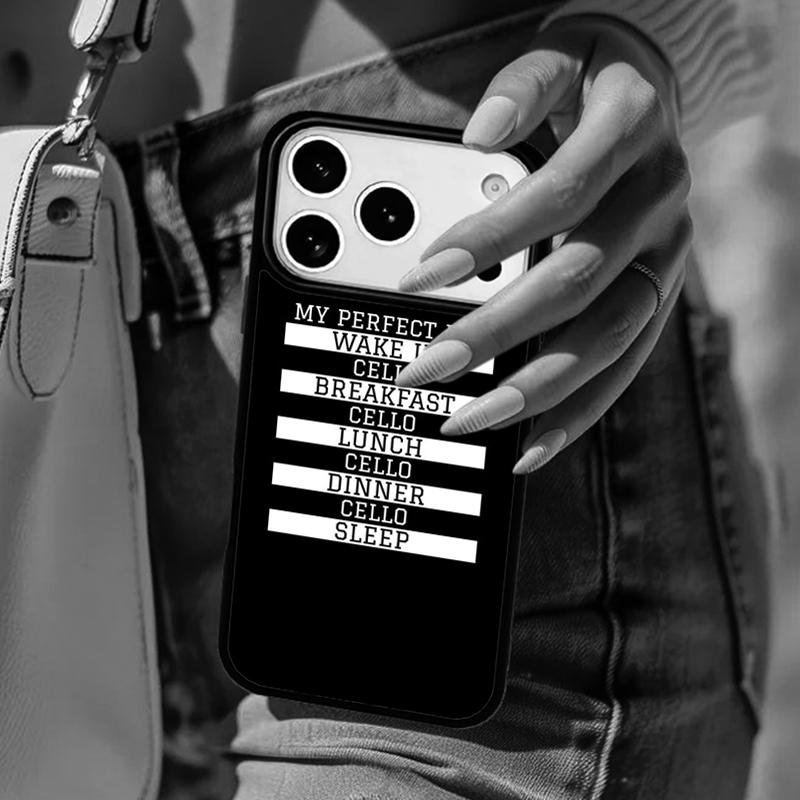Cello Music Instrument Art Phone Case For iPhone 17 Air 14 15 13 12 Max Cover For Apple 14 15 16 16e 11 Pro Max Plus Coque