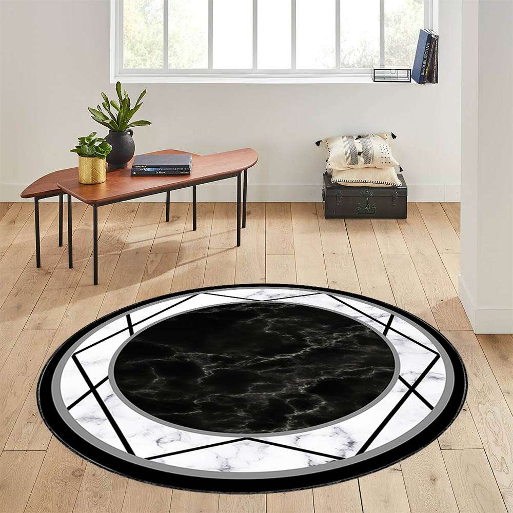 

Mosimoso Home R029 Digital Printed Dot Sole Round Carpet 100x100 cm