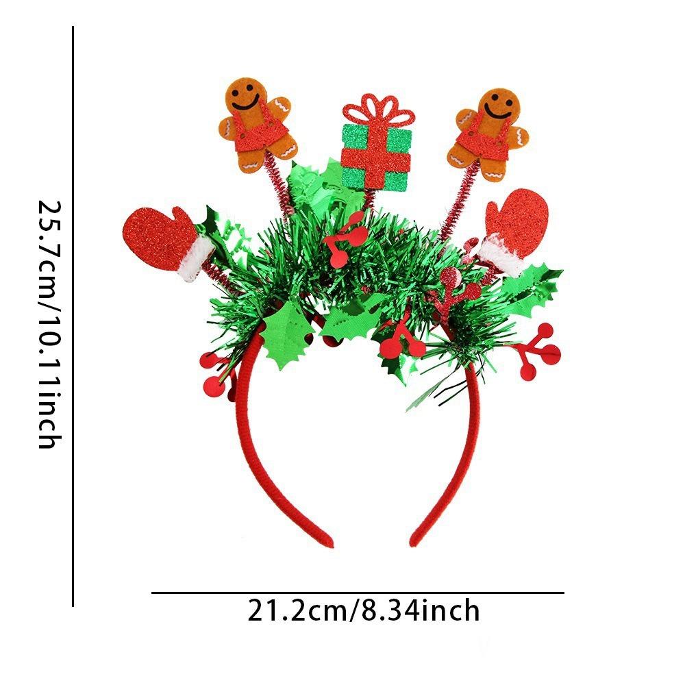 Sequin Christmas Headband Reindeer Antlers Snowman Sequin Hair Hoop Glitter Star Party Decorations Party Props Headress