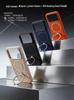 iPhone 17 Pro Max Magnetic Rotating Stand Case with Mecha Design and Frosted Skin-feel Protection