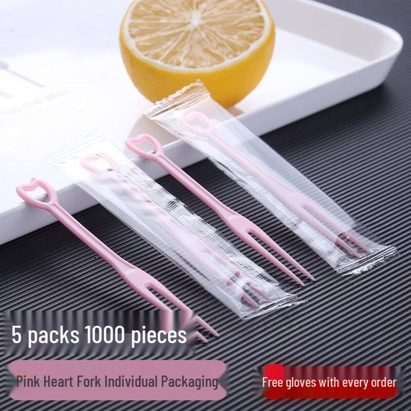 Disposable Heart-Shaped Fruit Forks