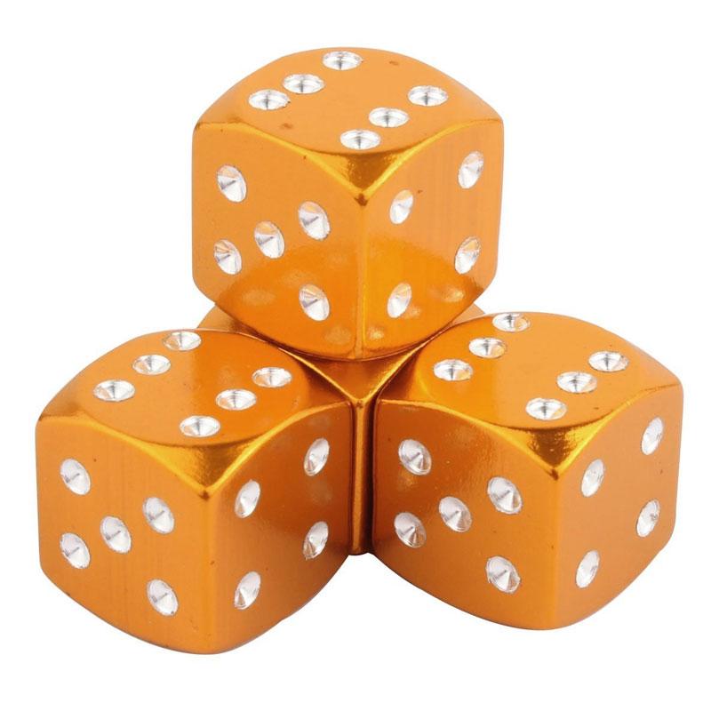 4Pcs/Lot Aluminum Alloy Car-styling AUTO Dice Dust Valve Caps Car Motorcycles Electric Cars Tire Valve Dust Cap