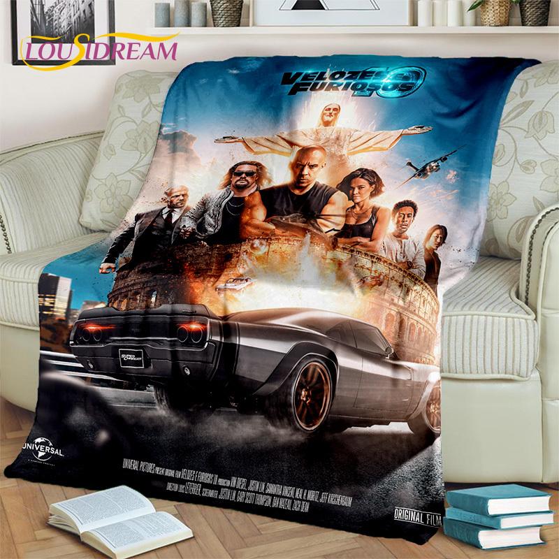 Fast & Furious X 10 Film Druckdecke, Weiche Überwurfdecke für Zuhause Schlafzimmer Bett Sofa Picknick Reise Büro Abdeckdecke Kinder