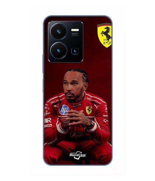 Hülle für Vivo Y35 4G Hamilton Scuderia Ferrari offizielles Hintergrundbild Maniacase