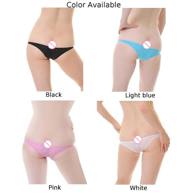 Sexy Women See Through Low Rise Sheer Thongs Briefs Panties Ultra-Thin Breathable Cool Mini G-String Bikini Sex Fun Fashion Ootd