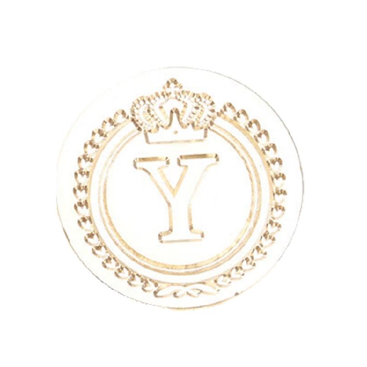Brass Head Seal Stamp Crown Letters Sealing Wax Stamp for Letter Invitations Decoration English Letters Wax Seal Stamp