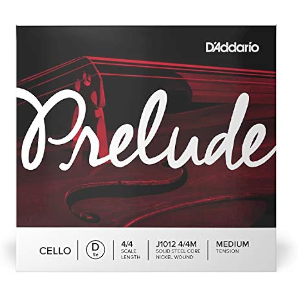 D Addario Daddario cello string J1012 4/4M Prelude Cello Strings/D-nickel [domestic genuine]