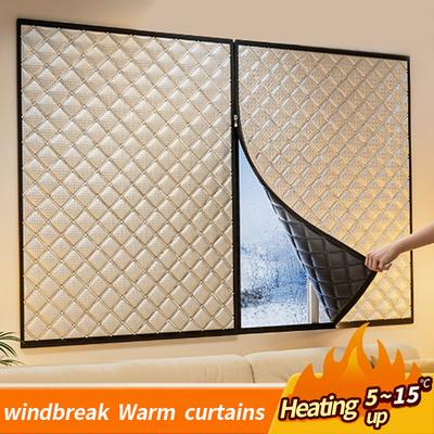Zipper,Winter Warm Curtains,insulated Windproof Sealed Windows,cold Proof and Insulated,screen Windows,Shading,sound Insulation