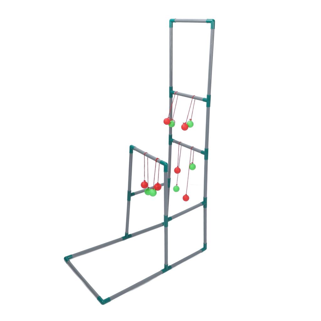 Ladder Ball Game with 12 Throwing Balls Double Layer Complete Ladder Toss Game for All Skill Level I