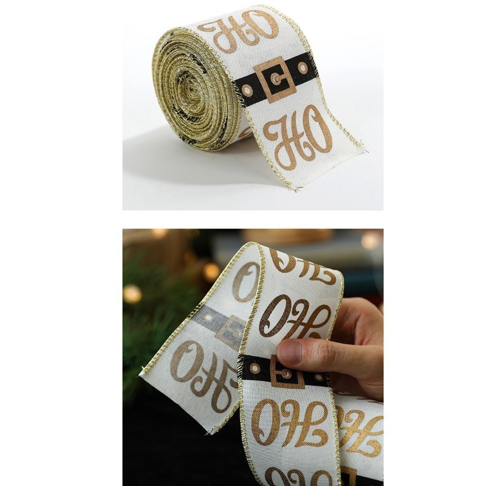 2m Fabric Swirl Ribbon DIY Burlap Ribbon New Christmas Ribbon