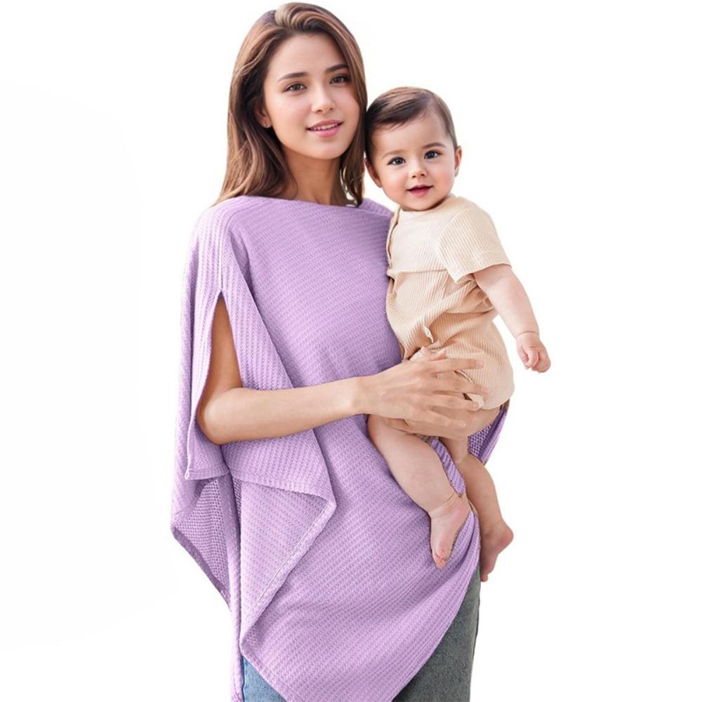 Stretchy Nursing Poncho Soft Privacy Poncho NEW Nursing Cover for Breastfeeding Travel Use фиолетовый
