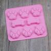 Kosti štěněcích tlapek Nepřilnavý silikonový dort Forma na čokoládové sušenky Nástroj na domácí pečení